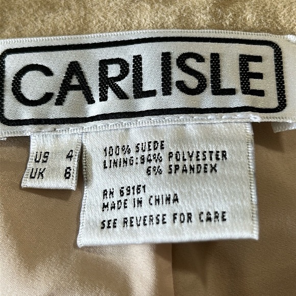 CARLISLE SUEDE ,CREAM, SOFT, FULLY LINED PANTS, SIZE 4 - Picture 3 of 14